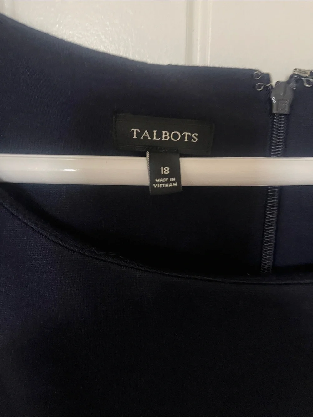 Talbots Navy Sleeveless A-Line Midi Dress - Picture 3 of 7